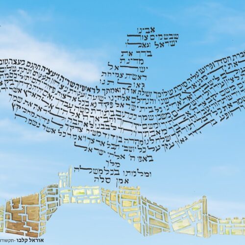 יונה עם עלה של זית